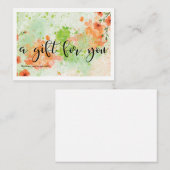 Een cadeau voor jou notitiekaartje (Voorkant / Achterkant)