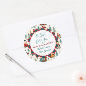 Een cadeau voor jou | Sleeping Kinderen Kerstmis Ronde Sticker (Envelop)