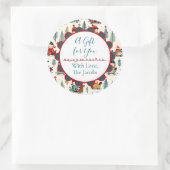 Een cadeau voor jou | Sleeping Kinderen Kerstmis Ronde Sticker (Tas)