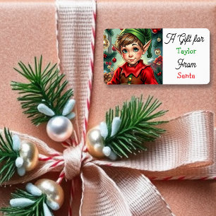 Een cadeau voor jou van de Kerstman Cadeautag Etiket