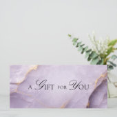 Een cadeau voor jou! Violet goud marmer (Staand voorkant)