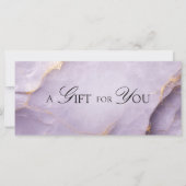 Een cadeau voor jou! Violet goud marmer (Voorkant)