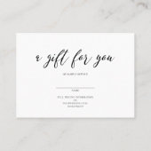 Een cadeau voor jou visitekaartje (Achterkant)