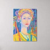 Een cadeau voor moeders met een Pools volksdesign Canvas Afdruk (Voorkant)