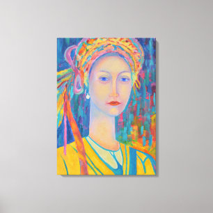 Een cadeau voor moeders met een Pools volksdesign Canvas Afdruk