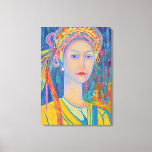 Een cadeau voor moeders met een Pools volksdesign Canvas Afdruk (Voorkant)