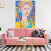 Een cadeau voor moeders met een Pools volksdesign Canvas Afdruk (Insitu (Woonkamer))