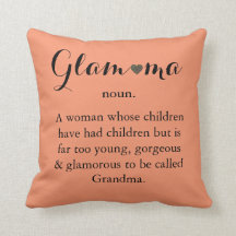 Een cadeau voor oma Glam-ma citaat worp kussen
