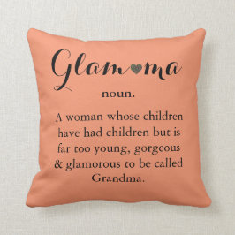 Een cadeau voor oma Glam-ma citaat worp kussen