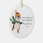 Een cadeau voor schaatsliefhebbers keramisch ornament (Rechts)