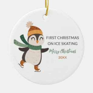 Een cadeau voor schaatsliefhebbers keramisch ornament