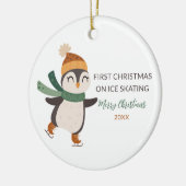 Een cadeau voor schaatsliefhebbers keramisch ornament (Links)