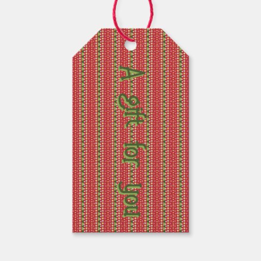 Een cadeau voor u aanpasbaar cadeau label cadeaulabel (Voorkant)