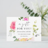 Een cadeau voor u Boerderij Floral Cadeaubon (Staand voorkant)