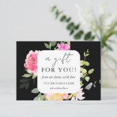 Een cadeau voor u Boerderij Floral Cadeaubon (Staand voorkant)