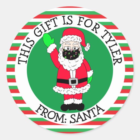 Een cadeau voor van en naar Santa Gift Label (Voorkant)
