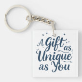 Een cadeau zo uniek als jij sleutelhanger (voorkant)