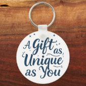 Een cadeau zo uniek als jij sleutelhanger (Achterkant)