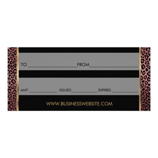 Een cadeaubon donk Roos lipstick 💋 Business 3 Reclamekaart (Achterkant)