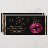 Een cadeaubon Hot Pink 💋 Lipstick (Voorkant / Achterkant)