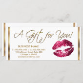 Een cadeaubon Hot Pink lipstick Business 2 (Voorkant / Achterkant)