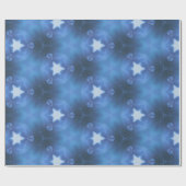 Een cadeaubon met blauwe ster, pakpapier (Vlak)