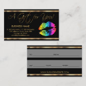Een cadeaubon Rainbow Lipstick Business Kortingskaartje (Voorkant / Achterkant)