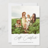 Een cadeaubon voor fotofotografie | Gift Kaart (Voorkant)