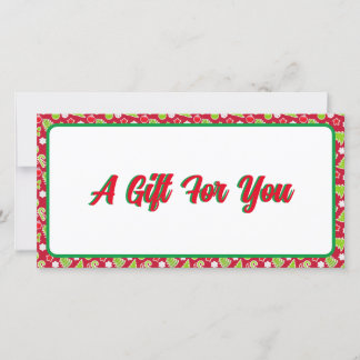 Een cadeaubon voor kerstcadeaus die u kunt bewerke