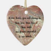 Een cadeauhartversiering, verlies van geliefde keramisch ornament (Rechts)