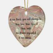 Een cadeauhartversiering, verlies van geliefde keramisch ornament (Links)