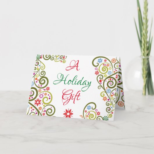 Een cadeaukaart voor de feestdagen! kaart (Voorkant)