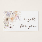 Een cadeaukaart voor gedroogde bloemen visitekaartje (Voorkant)