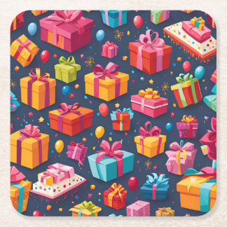 Een cadeaureel kartonnen onderzetters