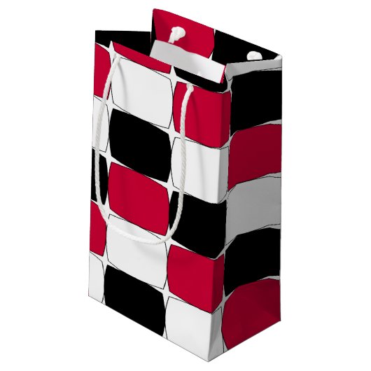 Een cadeautas voor zwarte, witte en rode visogen (Achterkant Gekanteld)