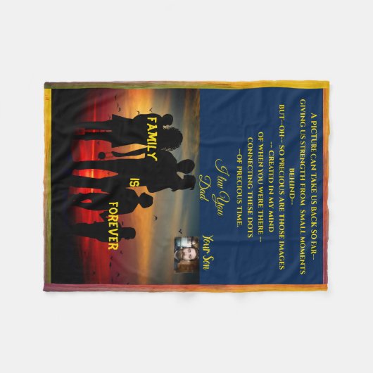 Een cadeautje aanpassen voor een speciale ruggengr fleece deken (Voorkant (Horizontaal))