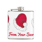 Een cadeautje van de geheime kerstkerstman met de  heupfles (Voorkant)