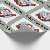 Een cadeautje van de kerstman cadeaupapier (Hoek)