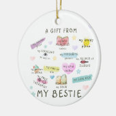 Een cadeautje van mijn bestie keramisch ornament (Links)