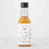 Een cadeautje van mijn bestie likeurfles etiket (Voorkant)