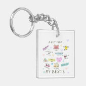 Een cadeautje van mijn bestie sleutelhanger (Voorkant Links)