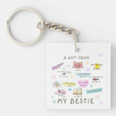 Een cadeautje van mijn bestie sleutelhanger (Voorkant)