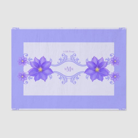 Een cadeautje van uw Initiaal-weefseldocument Tissuepapier (Voorkant)