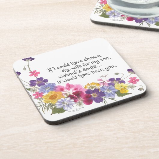 Een cadeautje voor de dochter in de wet drankjes onderzetter (Linkerzijde)