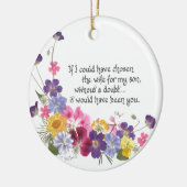 Een cadeautje voor de dochter in de wet keramisch ornament (Links)