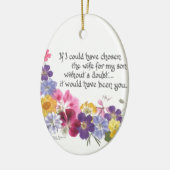 Een cadeautje voor de dochter in de wet keramisch ornament (Links)