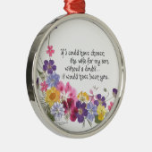 Een cadeautje voor de dochter in de wet metalen ornament (Rechts)