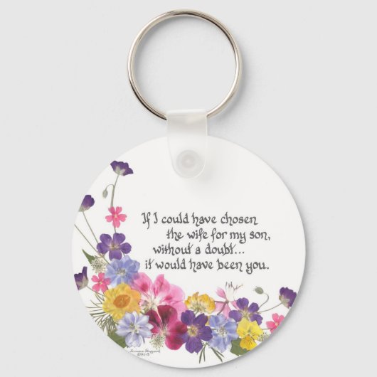 Een cadeautje voor de dochter in de wet sleutelhanger (Voorkant)