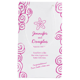 Een cadeautje voor een gepersonaliseerd roze zakje