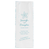 Een cadeautje voor een gepersonaliseerd 'starfish  wijn cadeautas (Achterkant)